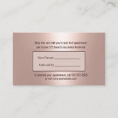 ばら色の金ゴールドの歯科医の共有スマイルの歯科紹介 紹介カード (裏面)