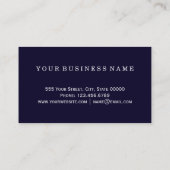 ばら色の金ゴールドの濃紺のペンキの(ばちゃばちゃ)跳ねる 名刺 (裏面)