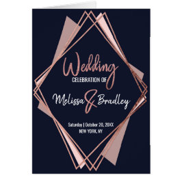 ばら色の金ゴールドの濃紺藤色の幾何学的なプログラム