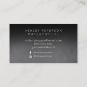 ばら色の金ゴールドの灰色の大理石の化粧のタイポグラフィ 名刺 (裏面)