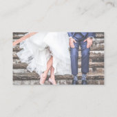 ばら色の金ゴールドの灰色の結婚式のカメラマンのタイポグラフィ 名刺 (裏面)