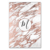 ばら色の金ゴールドの白くモダンな大理石のテーブル数 テーブルナンバー (裏面)