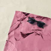 ばら色の金ゴールドの白黒大理石パターン ビーチタオル (インサイチュ)