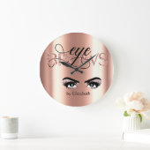 ばら色の金ゴールドの目にワックスを掛けることを染める眉毛Microblading ラージ壁時計 (ホーム)