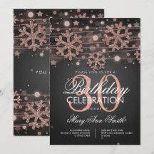 ばら色の金ゴールドの第30誕生日の冬のグリッターの魅力