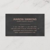 ばら色の金ゴールドの署名のエレガントな名刺 名刺 (裏面)