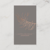 ばら色の金ゴールドの署名のシュロの葉の名刺 名刺 (正面)