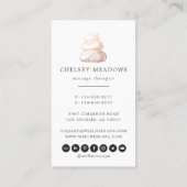 ばら色の金ゴールドの署名のスパのロゴ 名刺 (裏面)