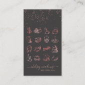 ばら色の金ゴールドの署名のスパのロゴ 名刺 (正面)