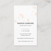 ばら色の金ゴールドの署名のタンポポの名刺 名刺 (裏面)