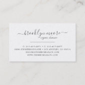 ばら色の金ゴールドの花のロゴの名刺 名刺 (裏面)