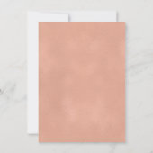 ばら色の金ゴールドの花の線画のブライダルシャワーの招待状 招待状 (裏面)