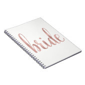 ばら色の金ゴールドの花嫁のノート、ホイルのフォント ノートブック (右側)