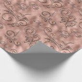 ばら色の金ゴールドの華麗さ ラッピングペーパー (角)