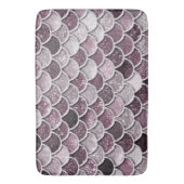 ばら色の金ゴールドの赤面のグラデーションなグリッターの人魚のスケール バスマット (正面縦)