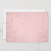 ばら色の金ゴールドの赤面のピンクのグリッターの第21誕生日 招待状 (裏面)
