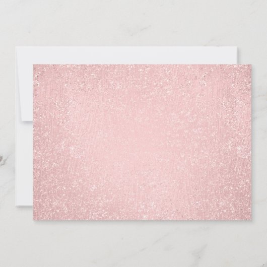 ばら色の金ゴールドの赤面のピンクのグリッターの第21誕生日 招待状 (裏面)