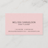ばら色の金ゴールドの赤面のピンクの大理石の灰色のフェミニン 名刺 (裏面)