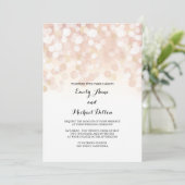 ばら色の金ゴールドの輝きの結婚式招待状 招待状 (スタンド正面)