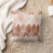 ばら色の金ゴールドの銅シェブロン クッション (ブランケット)
