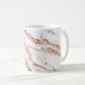 ばら色の金ゴールドの静脈のマグ コーヒーマグカップ (正面右)