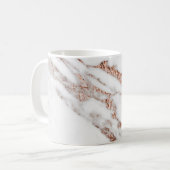 ばら色の金ゴールドの静脈のマグ コーヒーマグカップ (正面左)