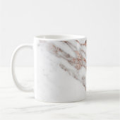 ばら色の金ゴールドの静脈のマグ コーヒーマグカップ (左)