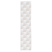 ばら色の金ゴールドの静脈の大理石 ショートテーブルランナー (正面)