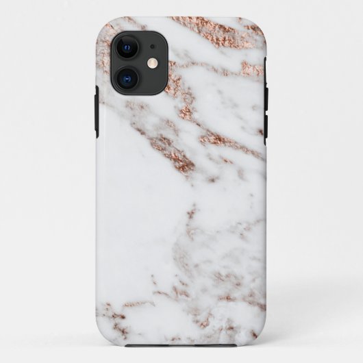 ばら色の金ゴールドの静脈の大理石 Case-Mate iPhoneケース (裏面)