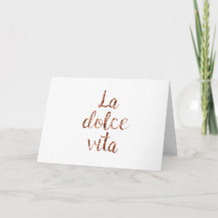 ばら色の金ゴールドのLa Dolce Vita シーズンカード