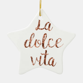 ばら色の金ゴールドのLa Dolce Vita セラミックオーナメント