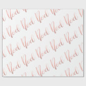 ばら色の金ゴールドのNoel |の手書きの原稿の休日 ラッピングペーパー (フラット)