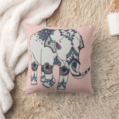 ばら色の金ゴールドは象のクッションを装飾しました クッション (ブランケット)