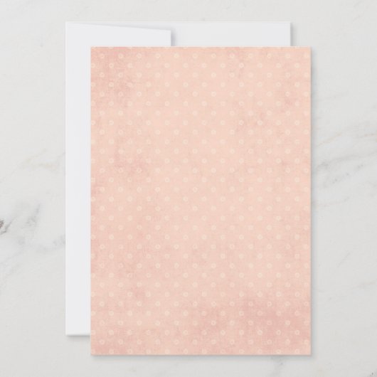 ばら色の金ゴールドをぽんと鳴らすこと準備ができた気球のベビーシャワー 招待状 (裏面)