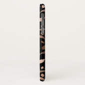 ばら色の金ゴールドフェイクなホイルの植物のモダンなパターン Case-Mate iPhoneケース (裏面/左)