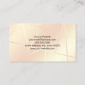 ばら色の金ゴールド及び赤面のピンクの幾何学的なスタイルのコンサルタント 名刺 (裏面)