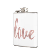 ばら色の金ゴールド愛フラスコ、ホイルのフォント フラスク (左)