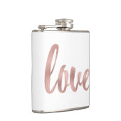 ばら色の金ゴールド愛フラスコ、ホイルのフォント フラスク (右)