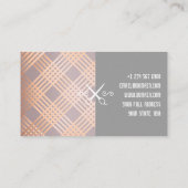 ばら色の金ゴールド贅沢なパターン美容師 名刺 (裏面)