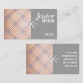 ばら色の金ゴールド贅沢なパターン美容師 名刺 (正面/裏面)