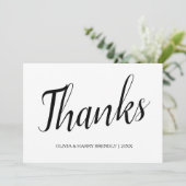 ばら色の金ゴールド|の白い結婚式は招待状感謝していしています サンキューカード (スタンド正面)