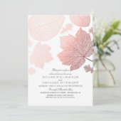 ばら色の陸軍少佐の階級章のエレガントな秋のリハーサルの夕食 招待状 (スタンド正面)