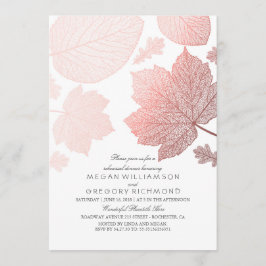 ばら色の陸軍少佐の階級章のエレガントな秋のリハーサルの夕食 招待状