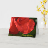 ばら色の露のバースデー・カード カード (黄色い花)