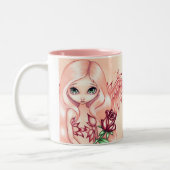 "ばら色の"マグを青ざめさせて下さい ツートーンマグカップ (左)