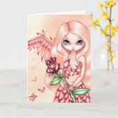 "ばら色の"挨拶状を青ざめさせて下さい カード (黄色い花)