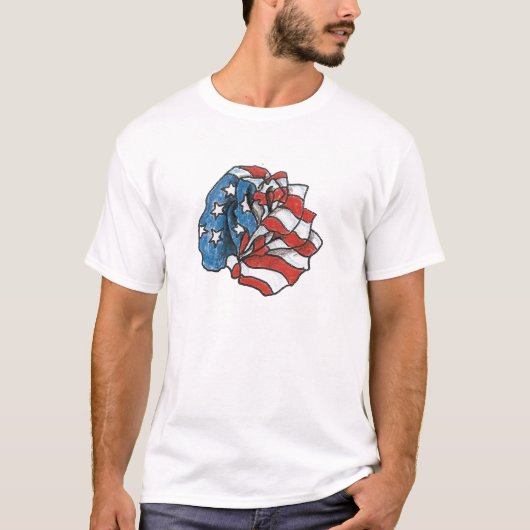 ばら色のflag.jpg tシャツ (正面)