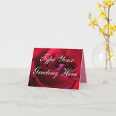 ばら色カード赤い花のカスタムな挨拶状 カード (黄色い花)