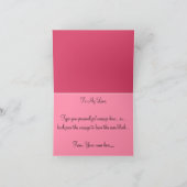 ばら色カード赤い花のカスタムな挨拶状 カード (内部)