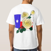 ばら色テキサス州および旗のワイシャツF/B Tシャツ (裏面)